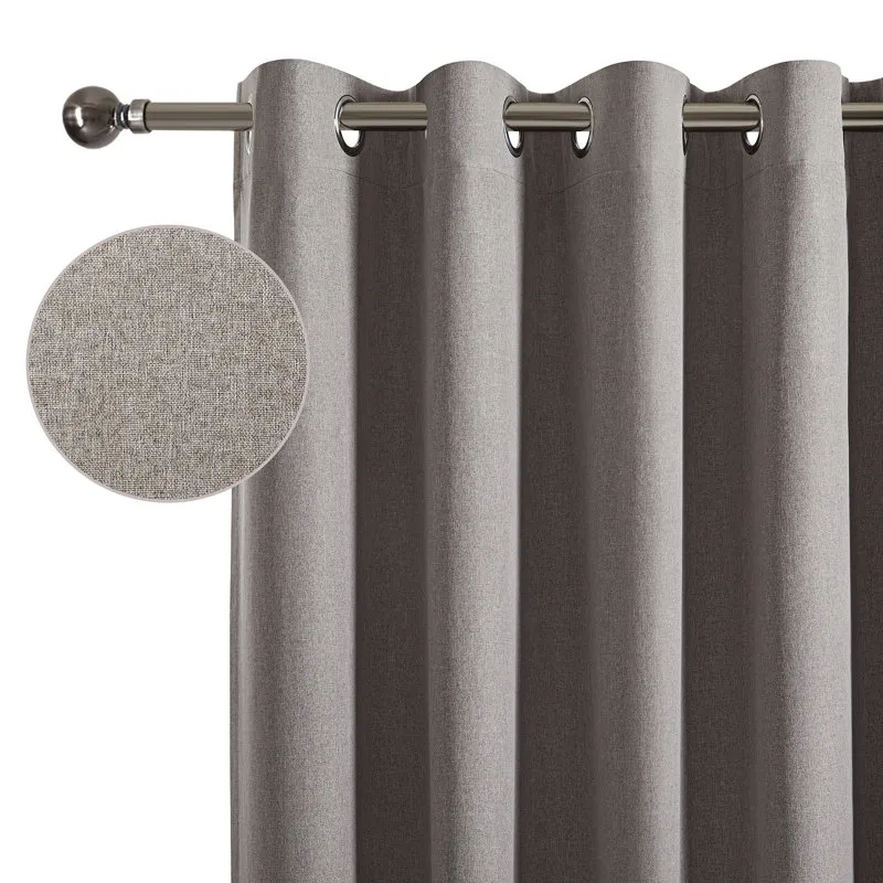 Blackout Curtains – Linen Blend Panel Pair