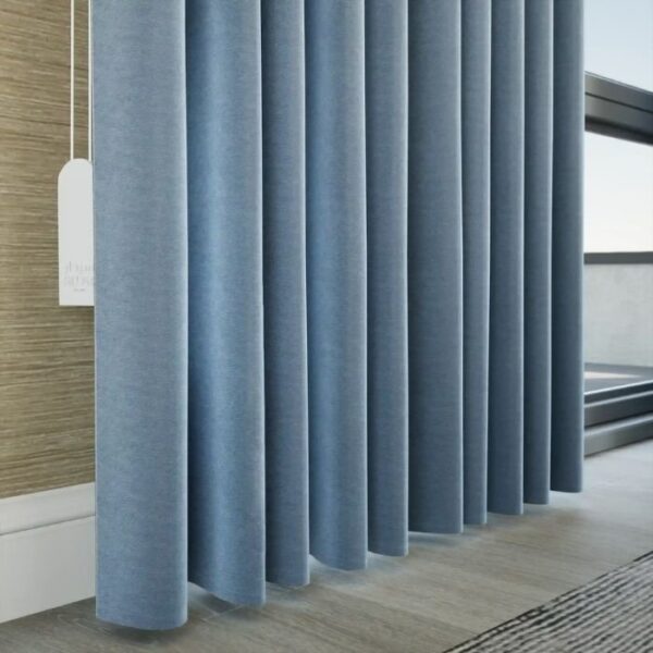 Ripple Light Blue Curtain