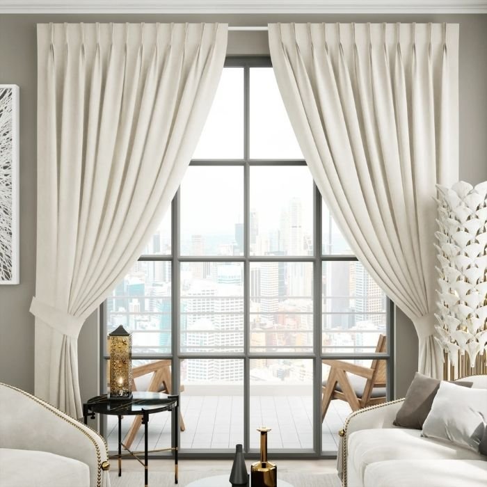 Light Brown Blackout Pleat Curtain