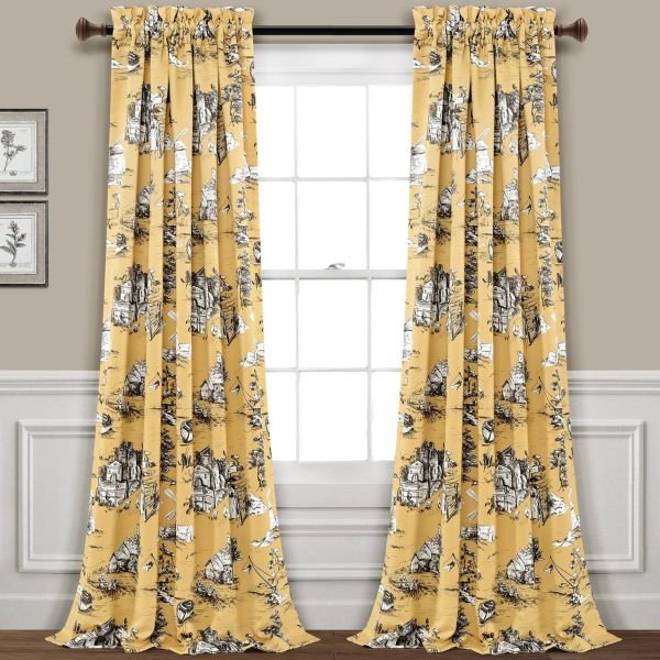 Toile Room Curtains