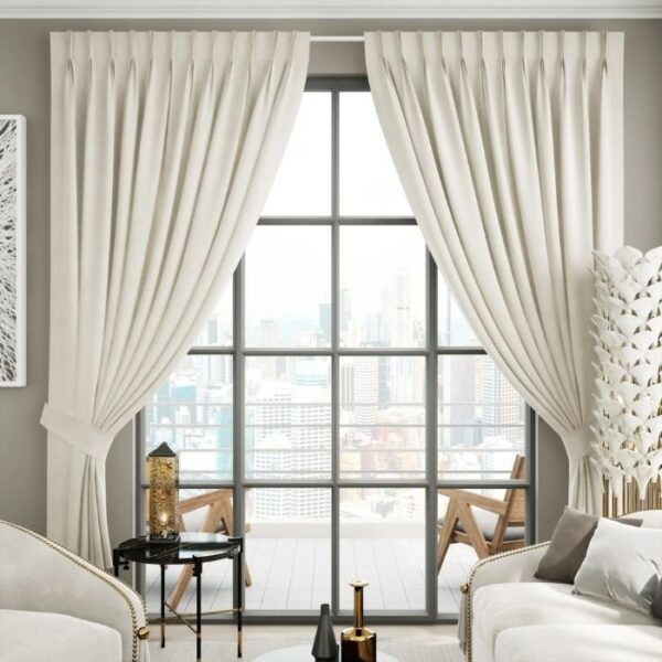 Light Brown Blackout Pleat Curtain
