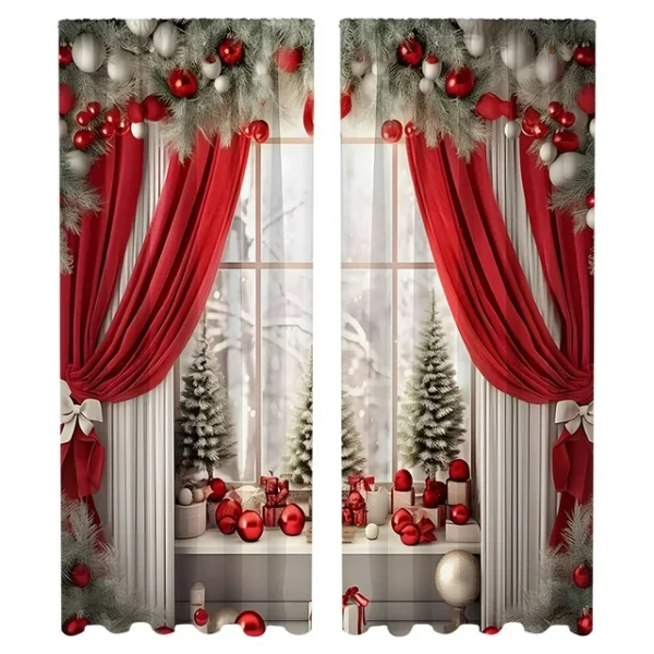 Ngheia Christmas Curtains